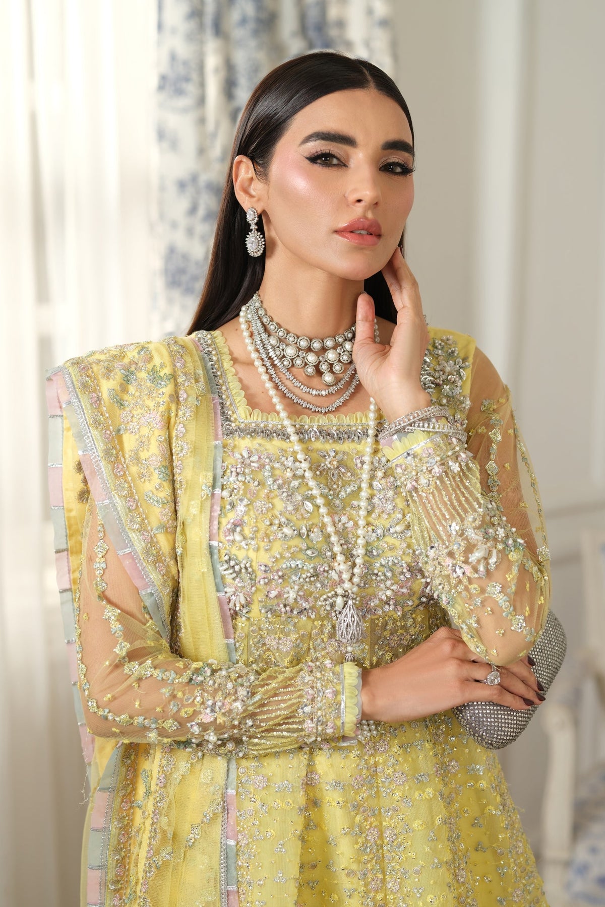 Maryam Hussain | Meer Embroidered Chiffon | Ghazal Meer-03