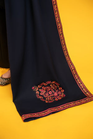 SHK-712 MOTIVE Navy Shawl