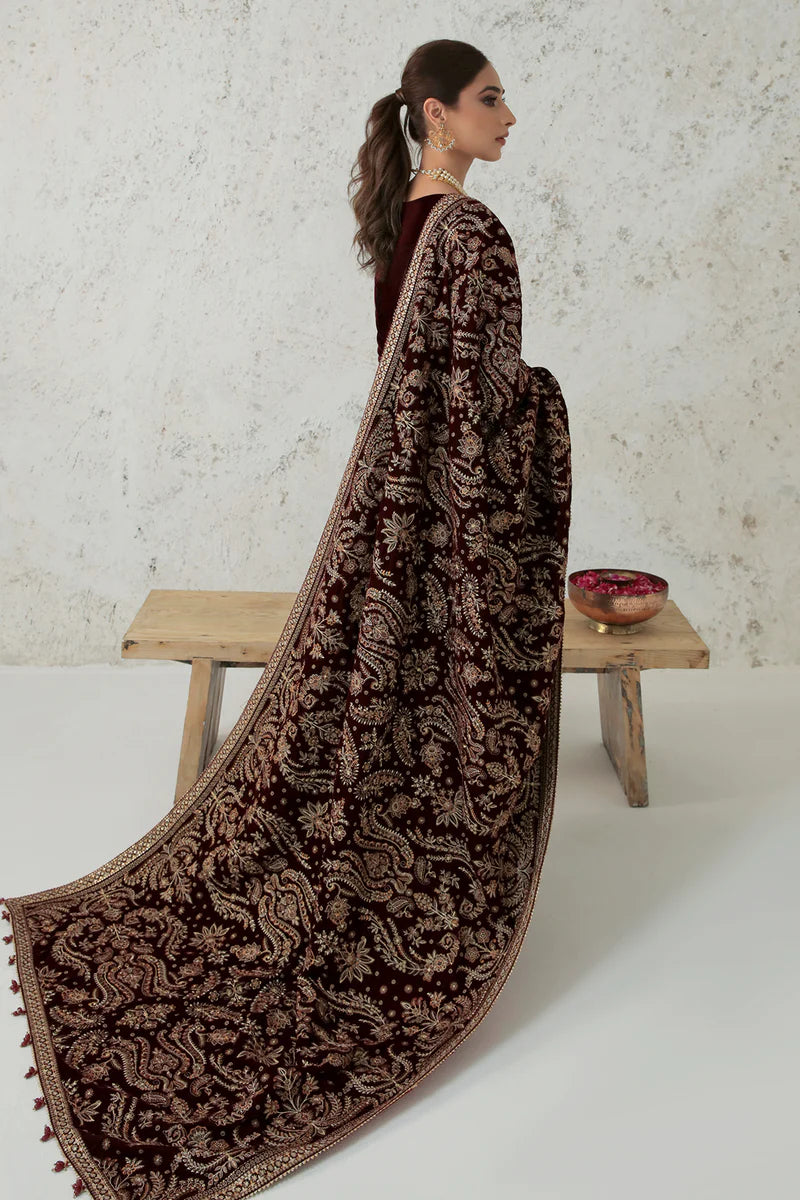 Baroque EMBROIDERED VELVET SHAWL VS-32