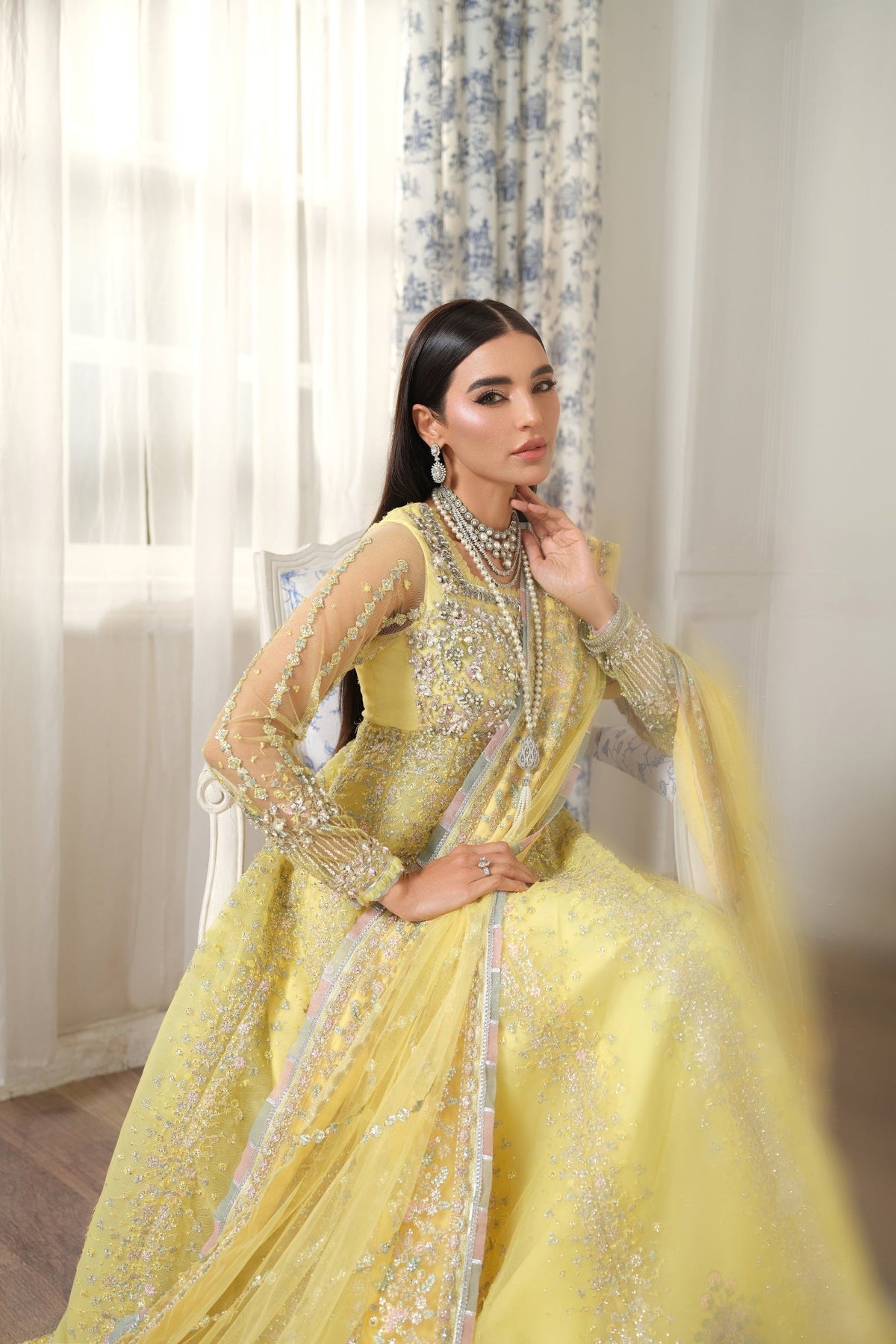 Maryam Hussain | Meer Embroidered Chiffon | Ghazal Meer-03