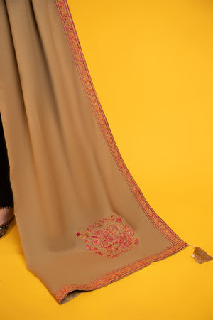 SHK-712 MOTIVE Beige Shawl