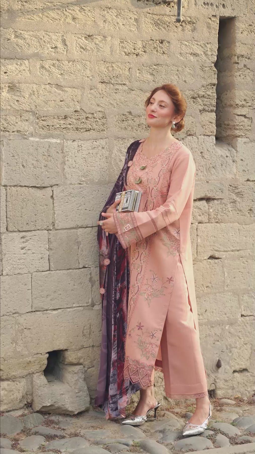 Rangrasiya | Carnation Luxury Shawl Edit | Latte