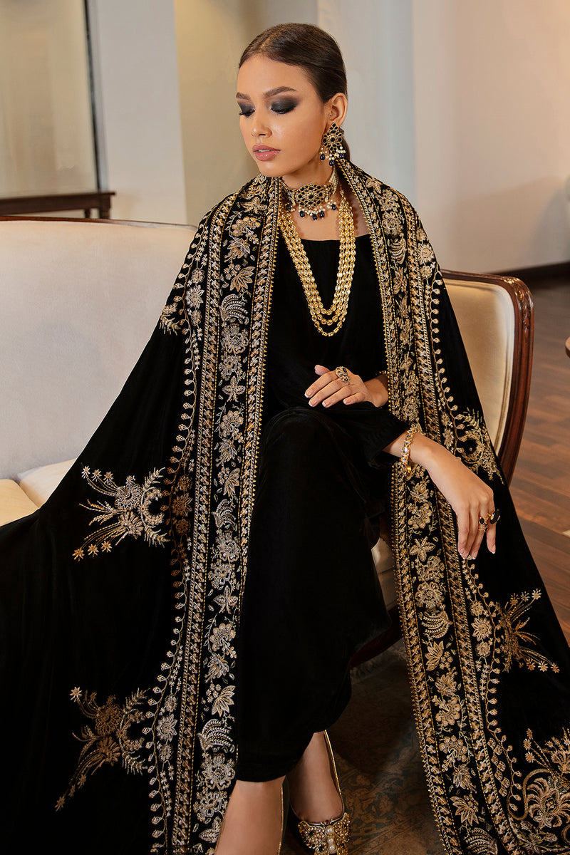 Baroque EMBROIDERED VELVET SHAWL VS-24