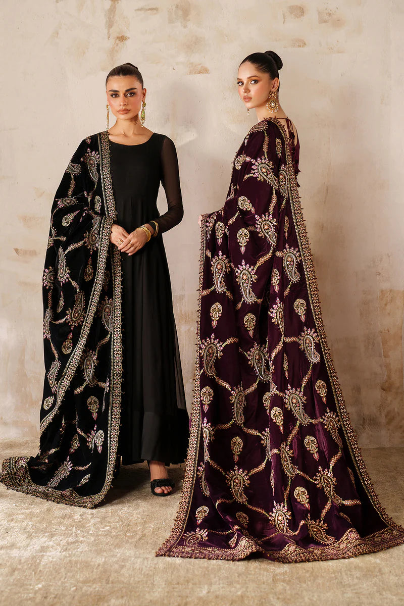 Baroque EMBROIDERED VELVET SHAWL VS-62