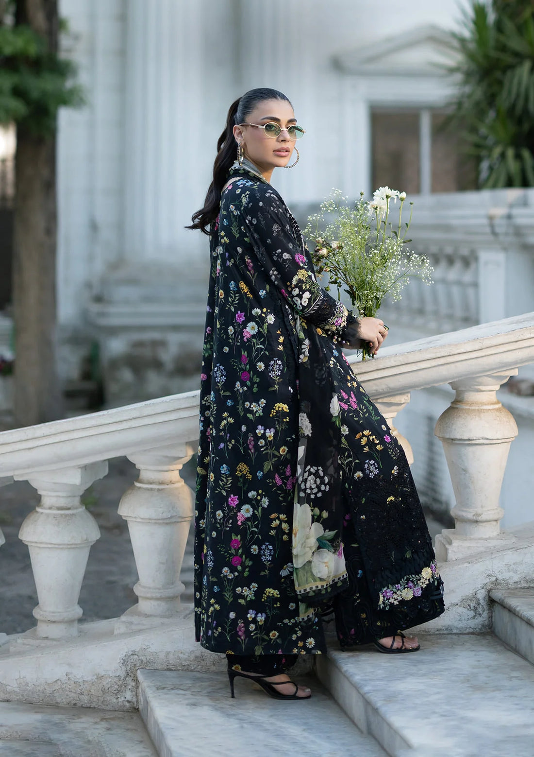 Elaf Premium | Signature Embroidered Lawn with Chiffon Collection 26 | ESG-2B SASHA