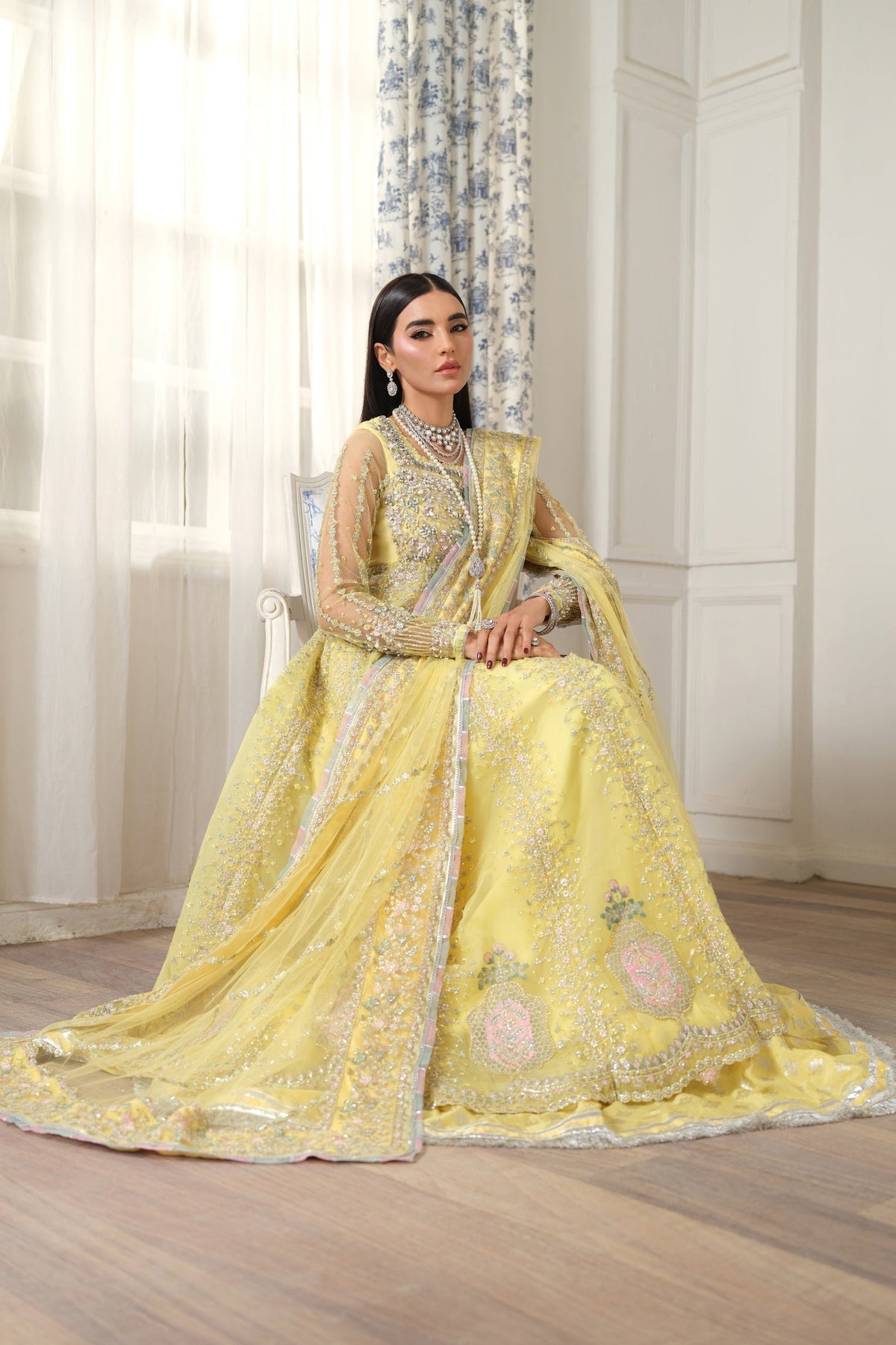 Maryam Hussain | Meer Embroidered Chiffon | Ghazal Meer-03