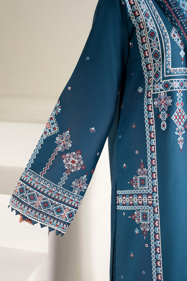 Farasha | Summer Weaves Embroidered Lawn |Pale Blue