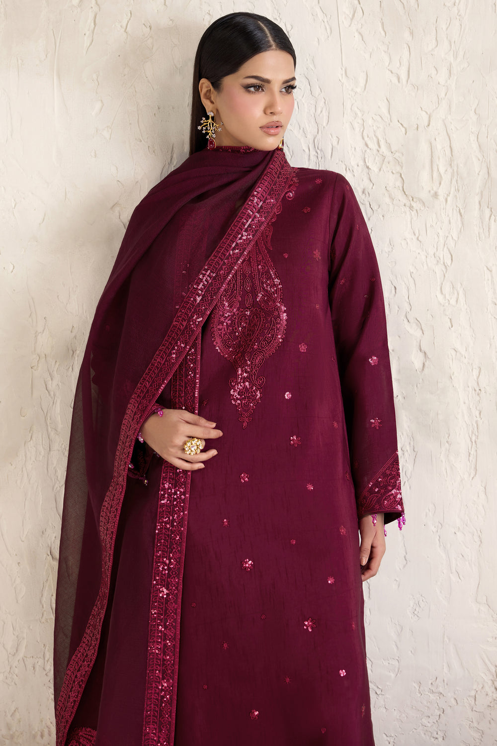 Faiza Saqlain | Reina Formals | Fuchsia Glow