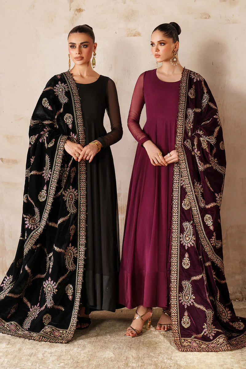 Baroque EMBROIDERED VELVET SHAWL VS-62