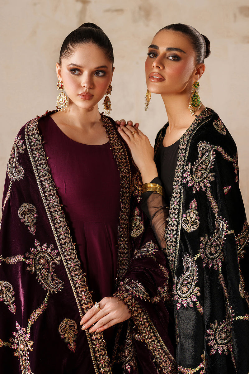 Baroque EMBROIDERED VELVET SHAWL VS-62