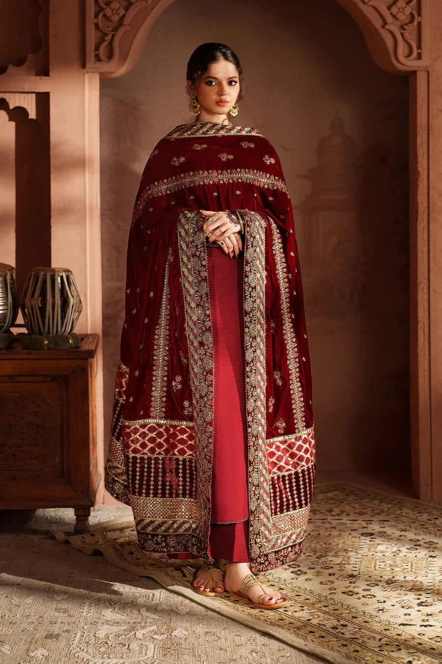 Iznik | Raagni Velvet Formals | IV-56 Embroidered Velvet