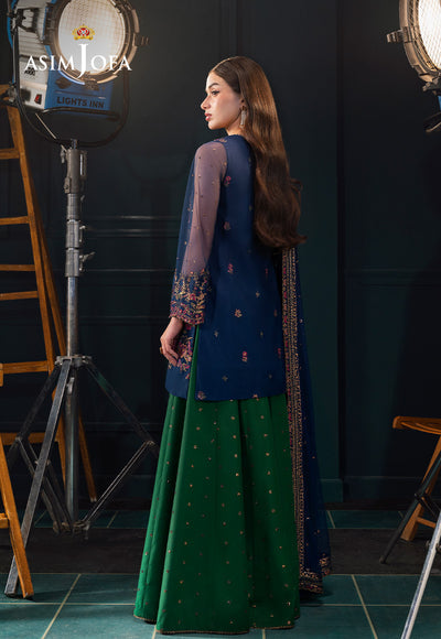 Asim Jofa | Lumiere Formals | AJLFC-07 EMBROIDERED NET
