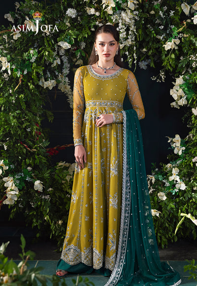 Asim Jofa | Lumiere Formals | AJLFC-10 EMBROIDERED NET