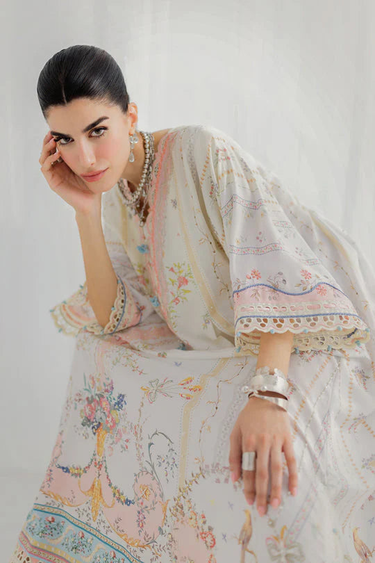 Qalamkar | Luxe Silk 25 | LK-08 BIANCA