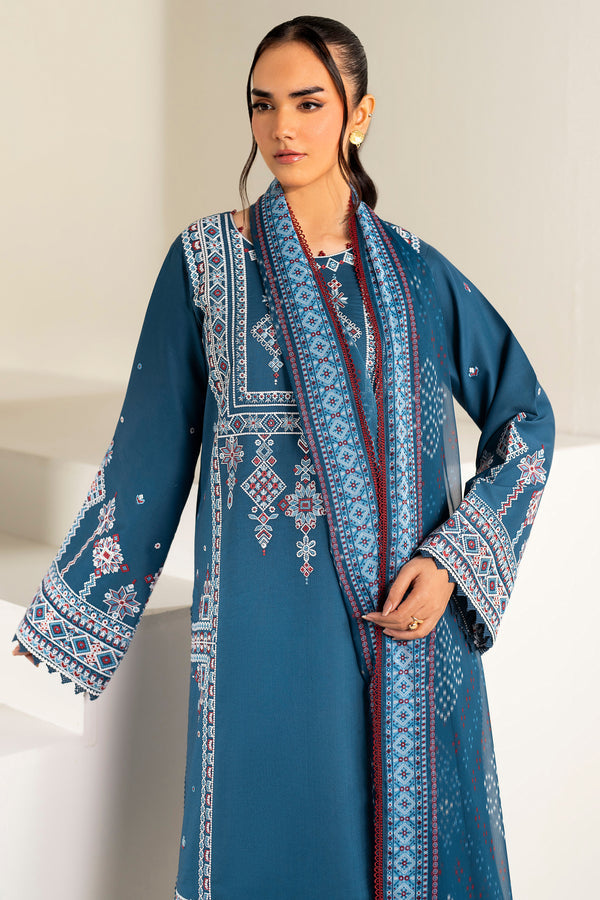 Farasha | Summer Weaves Embroidered Lawn |Pale Blue
