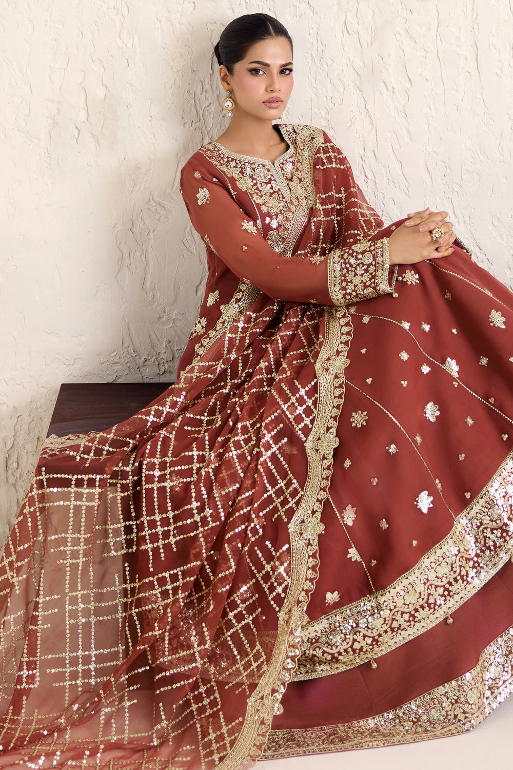 Faiza Saqlain | Reina Formals | Flame Luxe