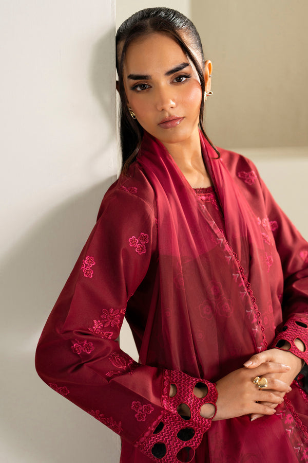Farasha | Summer Weaves Embroidered Lawn | Desert Rose
