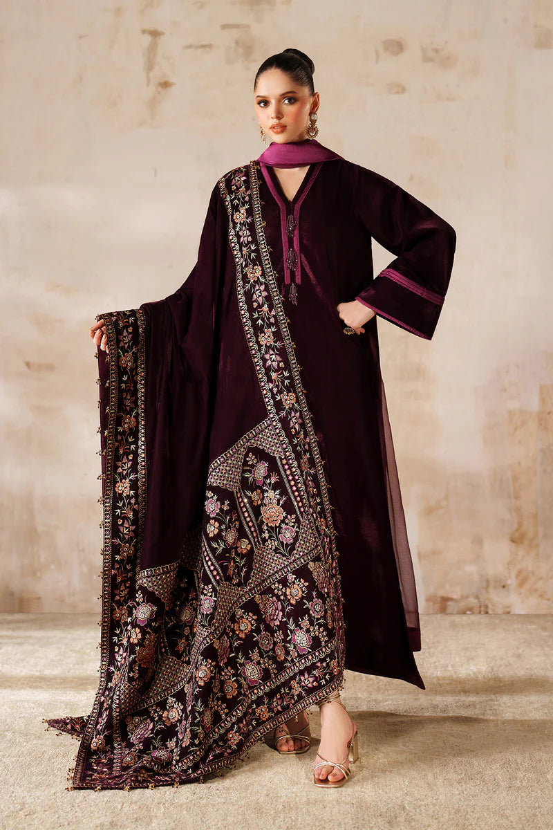 Baroque EMBROIDERED VELVET SHAWL VS-64