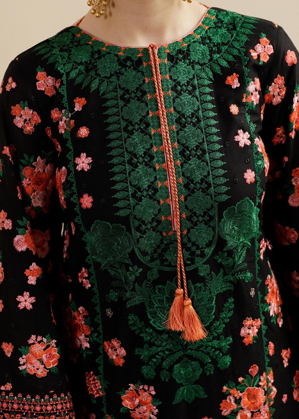Hussain Rehar | Lawn SS 2023 | Noir