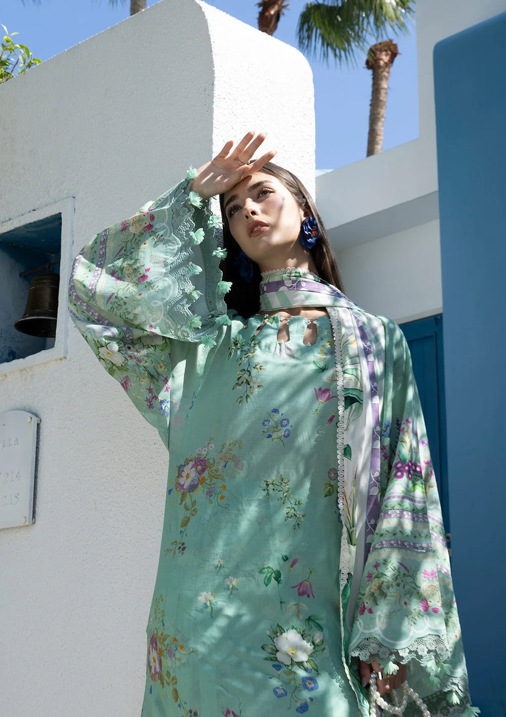Elaf Premium | Prints Collection 26 | EPN-7A TEAL ME