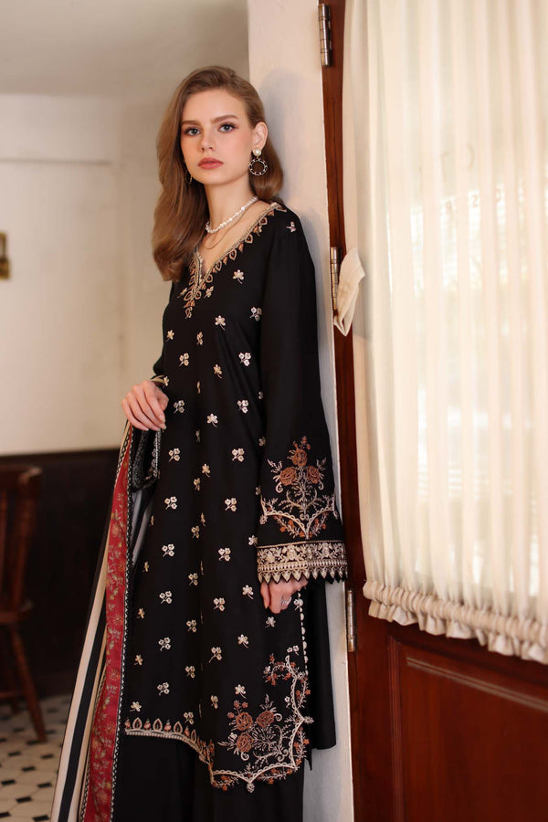 Noor by Saadia Asad | Winter Embroidered Printkhaas 25 | D1 - A