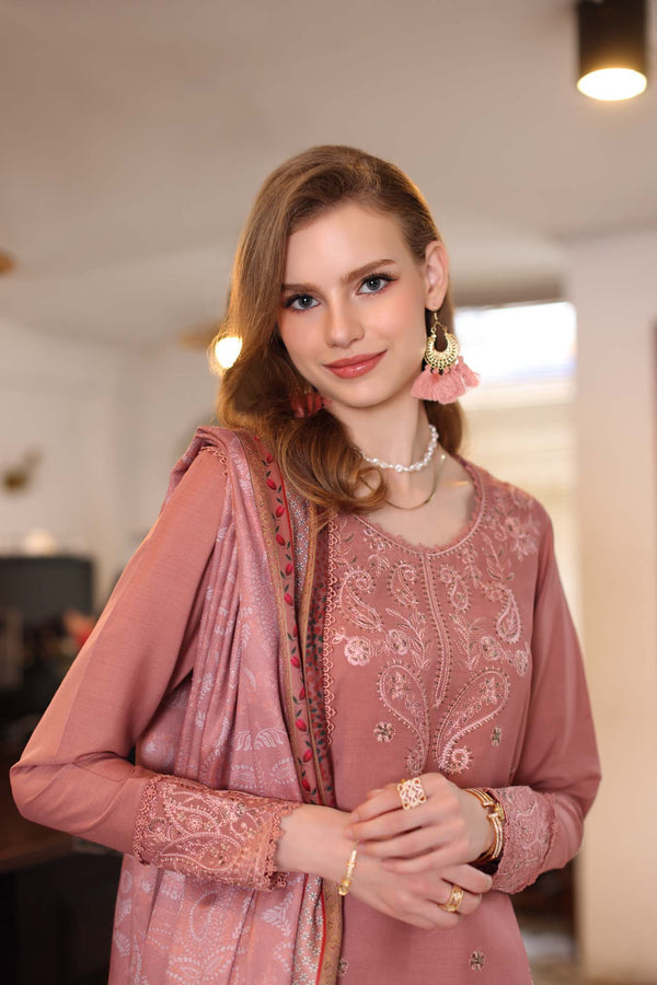 Noor by Saadia Asad | Winter Embroidered Printkhaas 25 | D2 - B