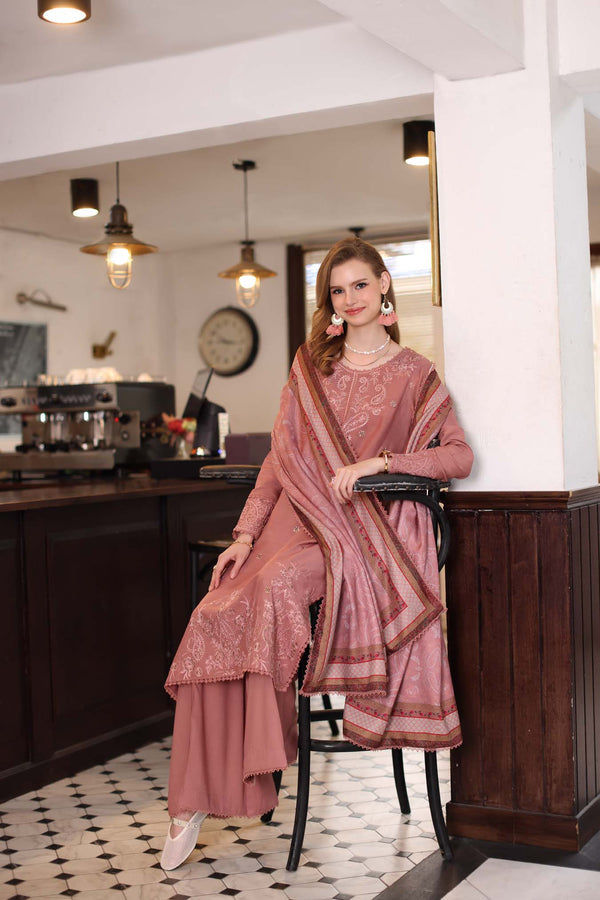 Noor by Saadia Asad | Winter Embroidered Printkhaas 25 | D2 - B
