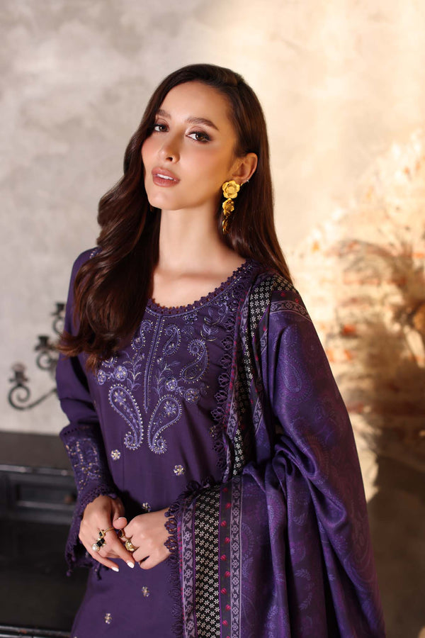 Noor by Saadia Asad | Winter Embroidered Printkhaas 25 | D2 - A