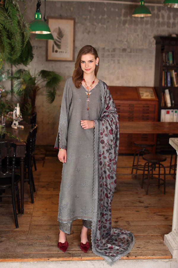 Noor by Saadia Asad | Winter Embroidered Printkhaas 25 | D4 - B