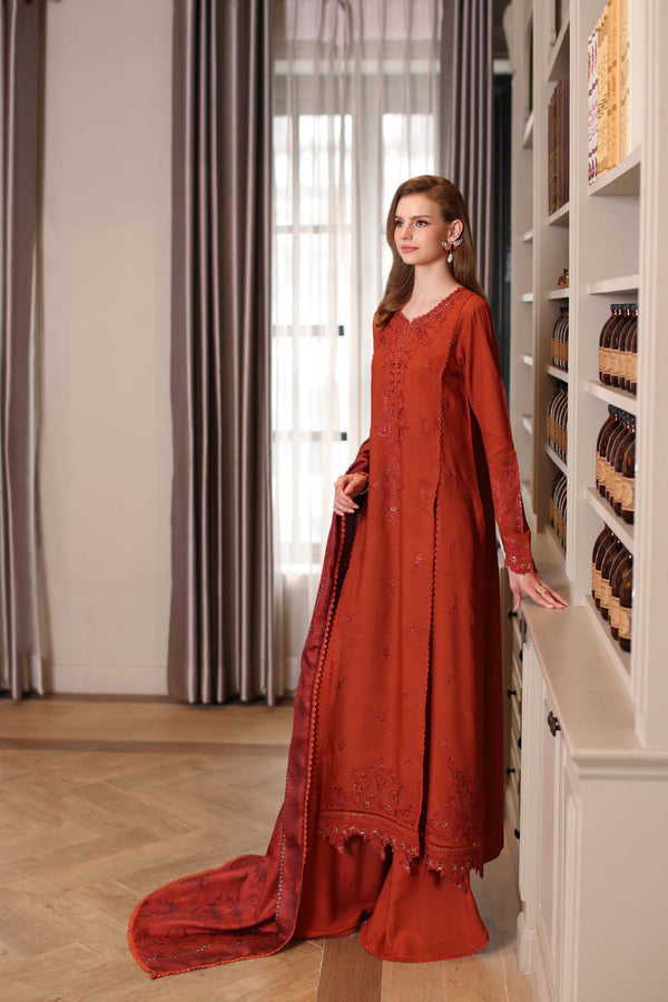 Noor by Saadia Asad | Winter Embroidered Printkhaas 25 | D5 - A