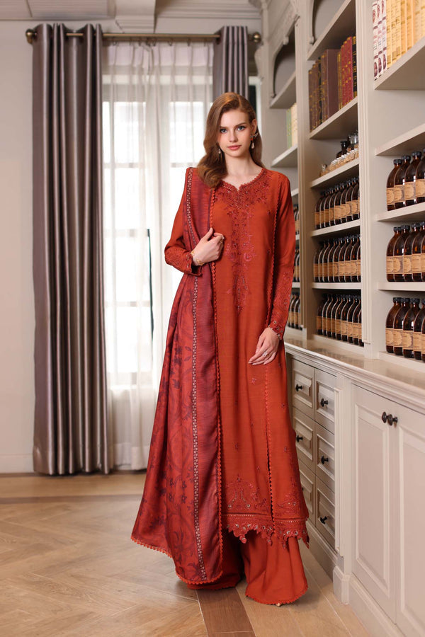 Noor by Saadia Asad | Winter Embroidered Printkhaas 25 | D5 - A