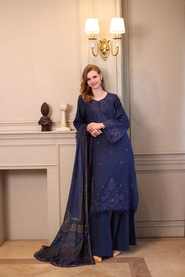 Noor by Saadia Asad | Winter Embroidered Printkhaas 25 | D7 - B