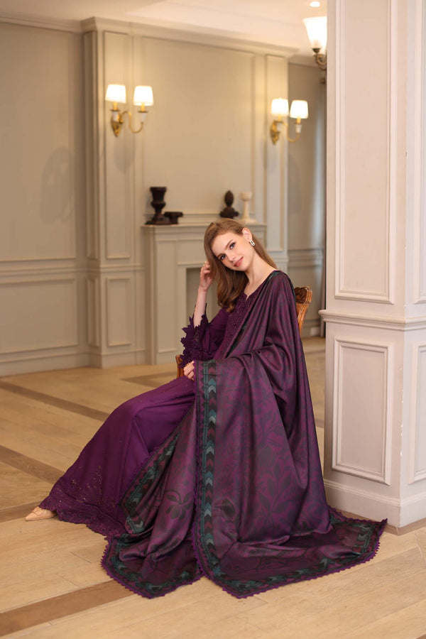 Noor by Saadia Asad | Winter Embroidered Printkhaas 25 | D10 - B