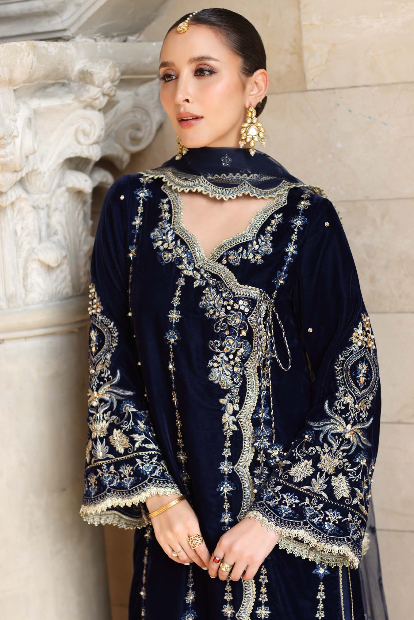 Noor by Saadia Asad | Handcrafted Velvet 25 | Falak