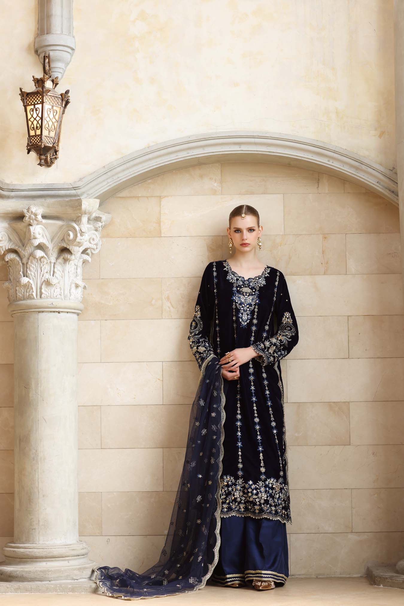 Noor by Saadia Asad | Handcrafted Velvet 25 | Falak