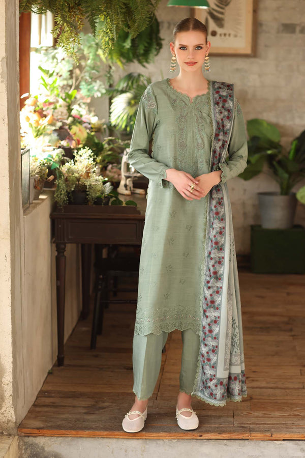 Noor by Saadia Asad | Winter Embroidered Printkhaas 25 | D8 - A