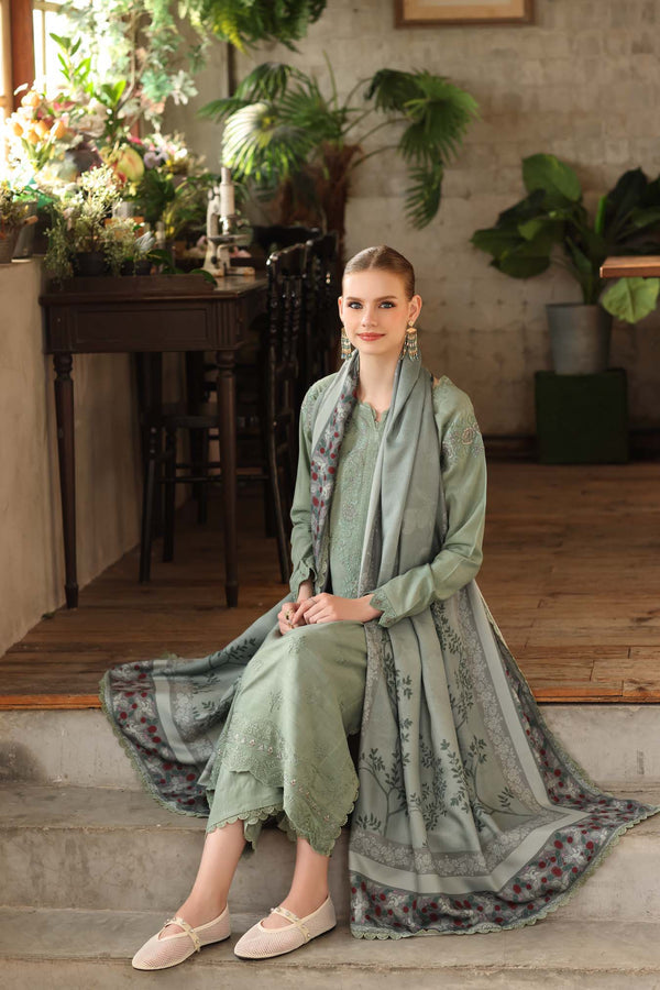 Noor by Saadia Asad | Winter Embroidered Printkhaas 25 | D8 - A
