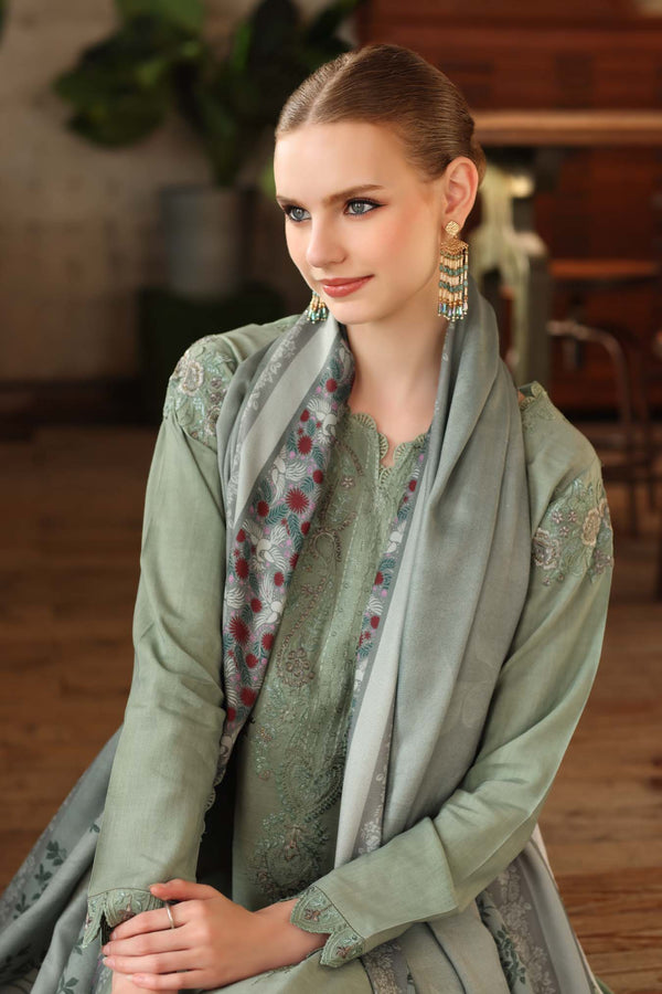 Noor by Saadia Asad | Winter Embroidered Printkhaas 25 | D8 - A