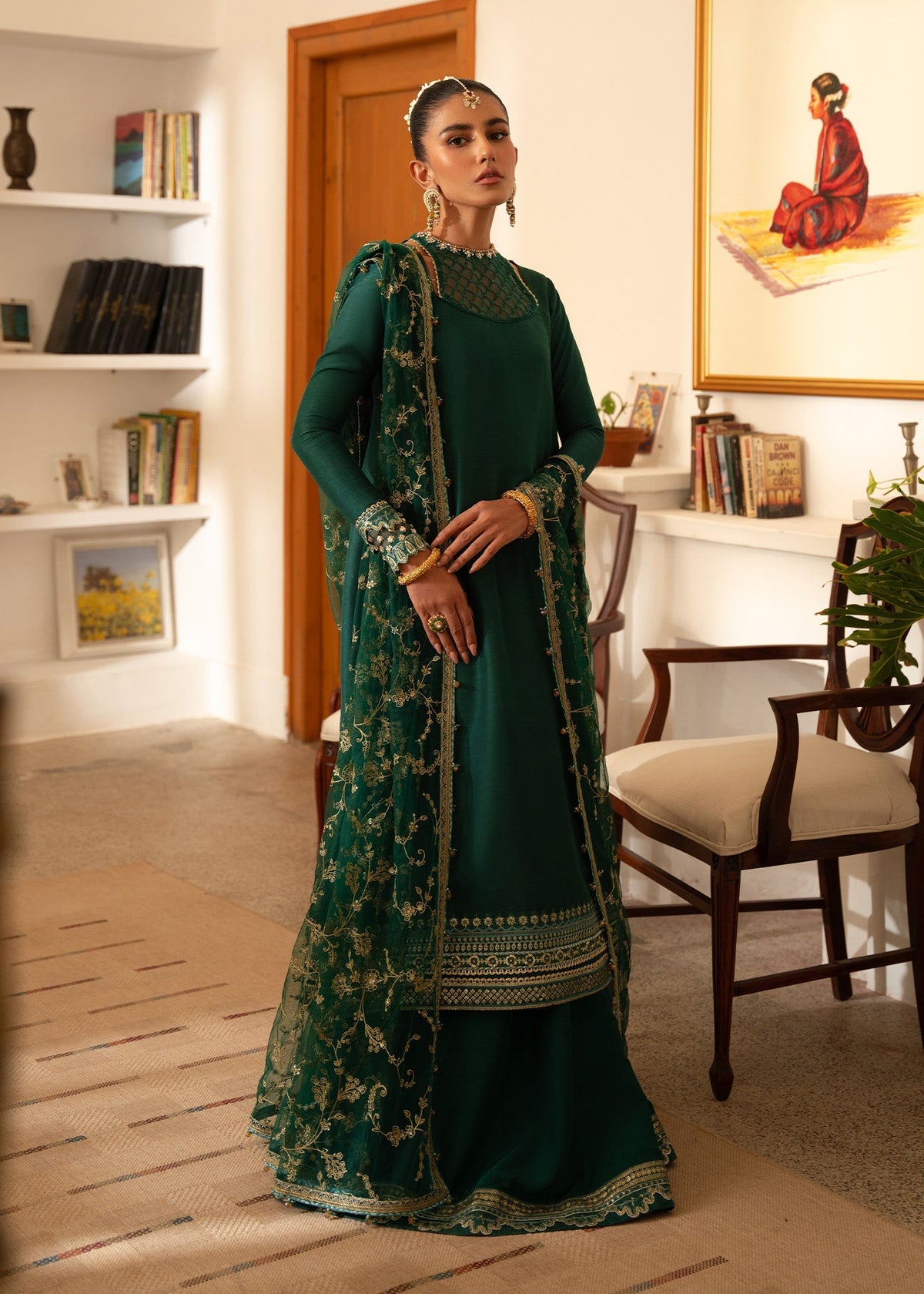 Sadaf Fawad Khan | Mehrma Wedding Formals | Deep Azure