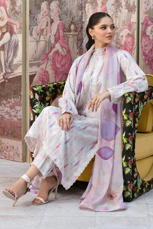 Afsanah | Basics Raw Silk | White Misted AR-110