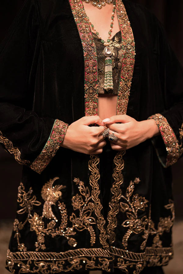 Ammara Khan | Rendezvous Velvet | Gilded Garden Statement Jacket set (D-08)