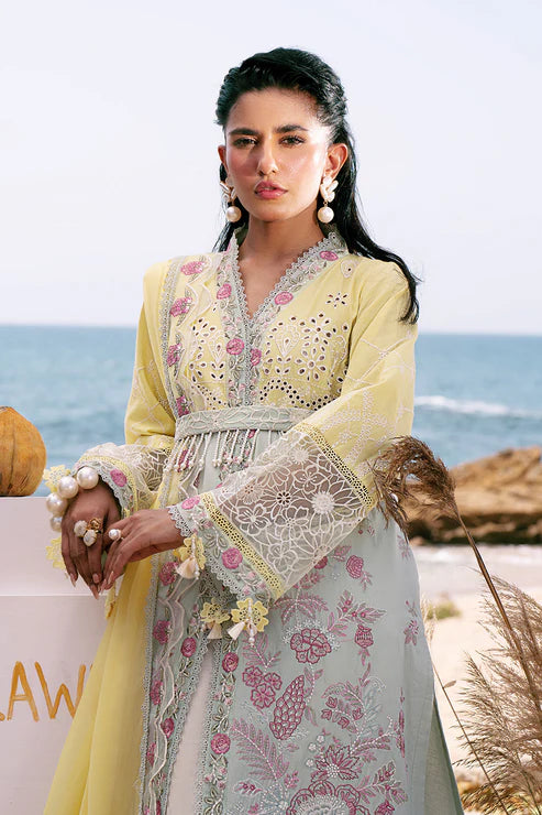 AJR Couture | Dastan Luxury Lawn 25 | Azure
