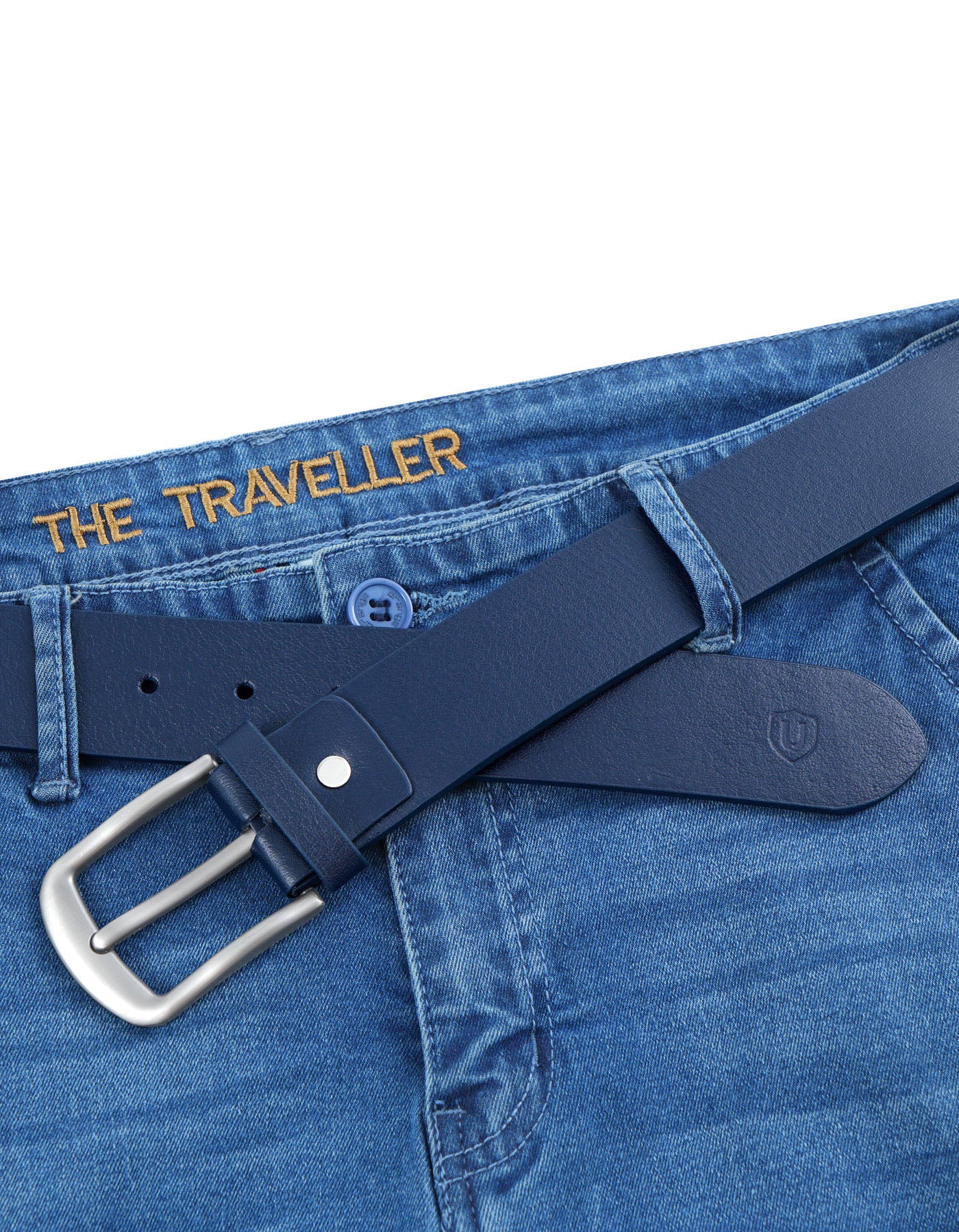 Navy Texture Casual Belt