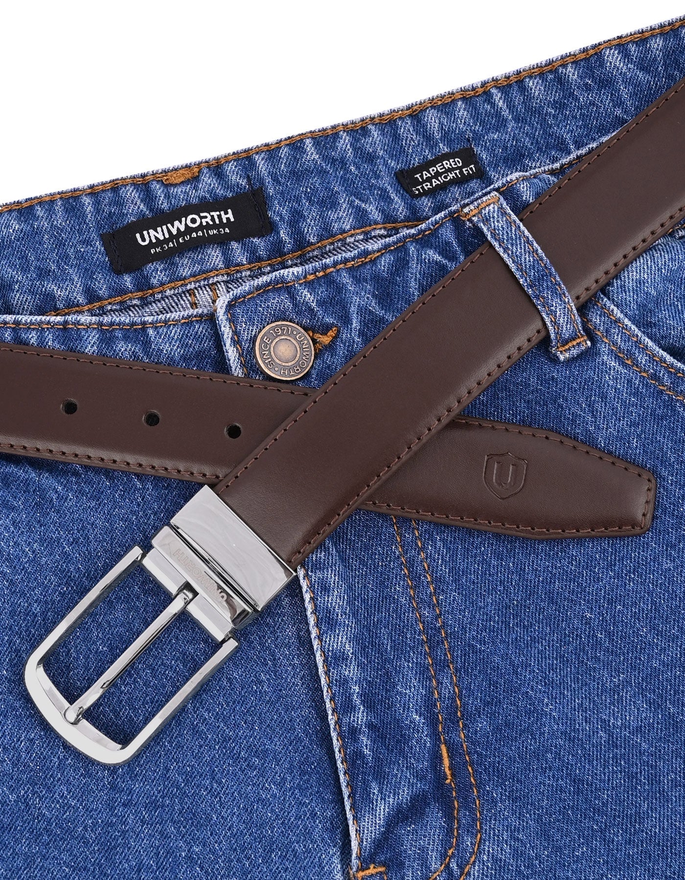 Brown Texture Casual Belt