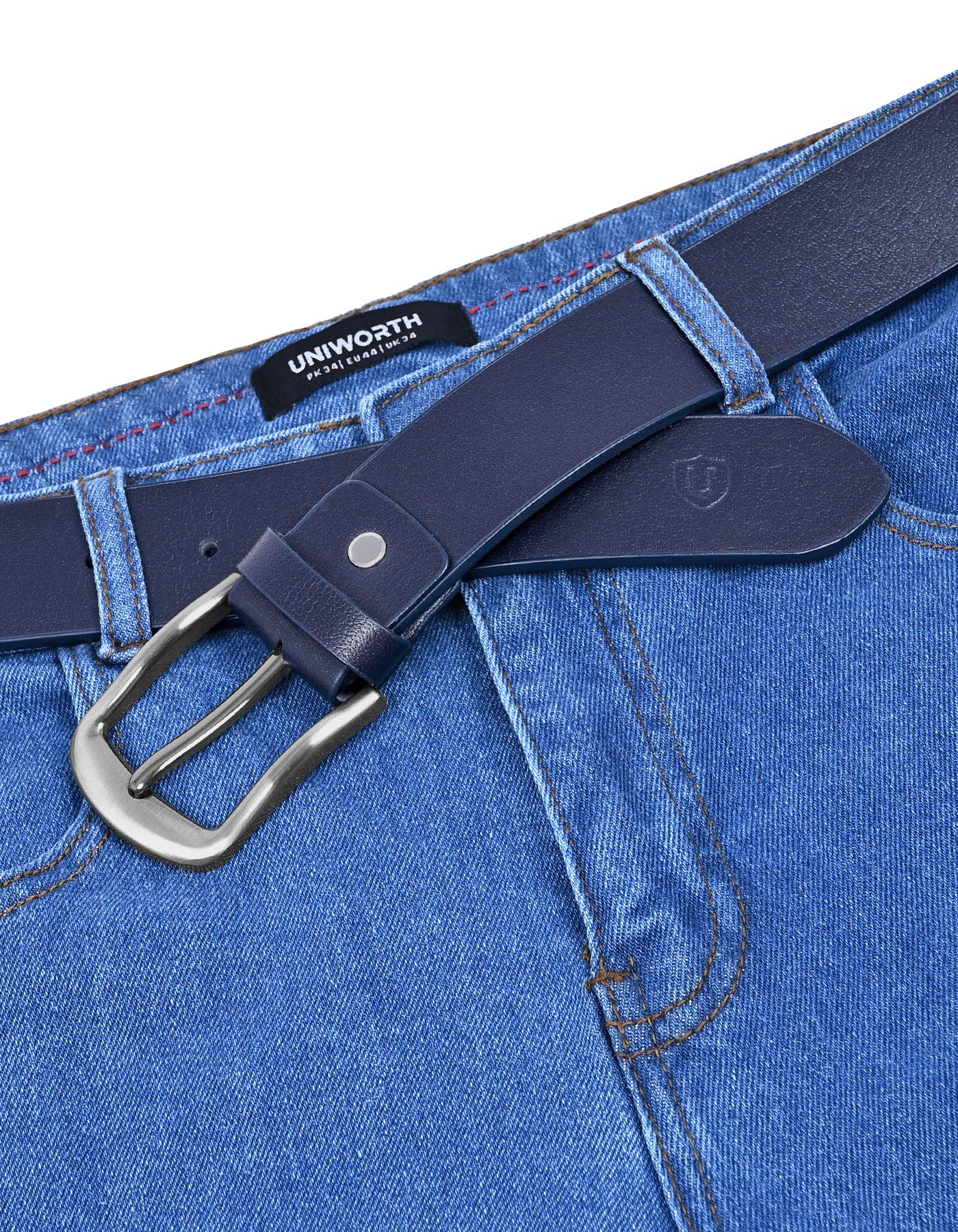 Navy Plain Casual Belt