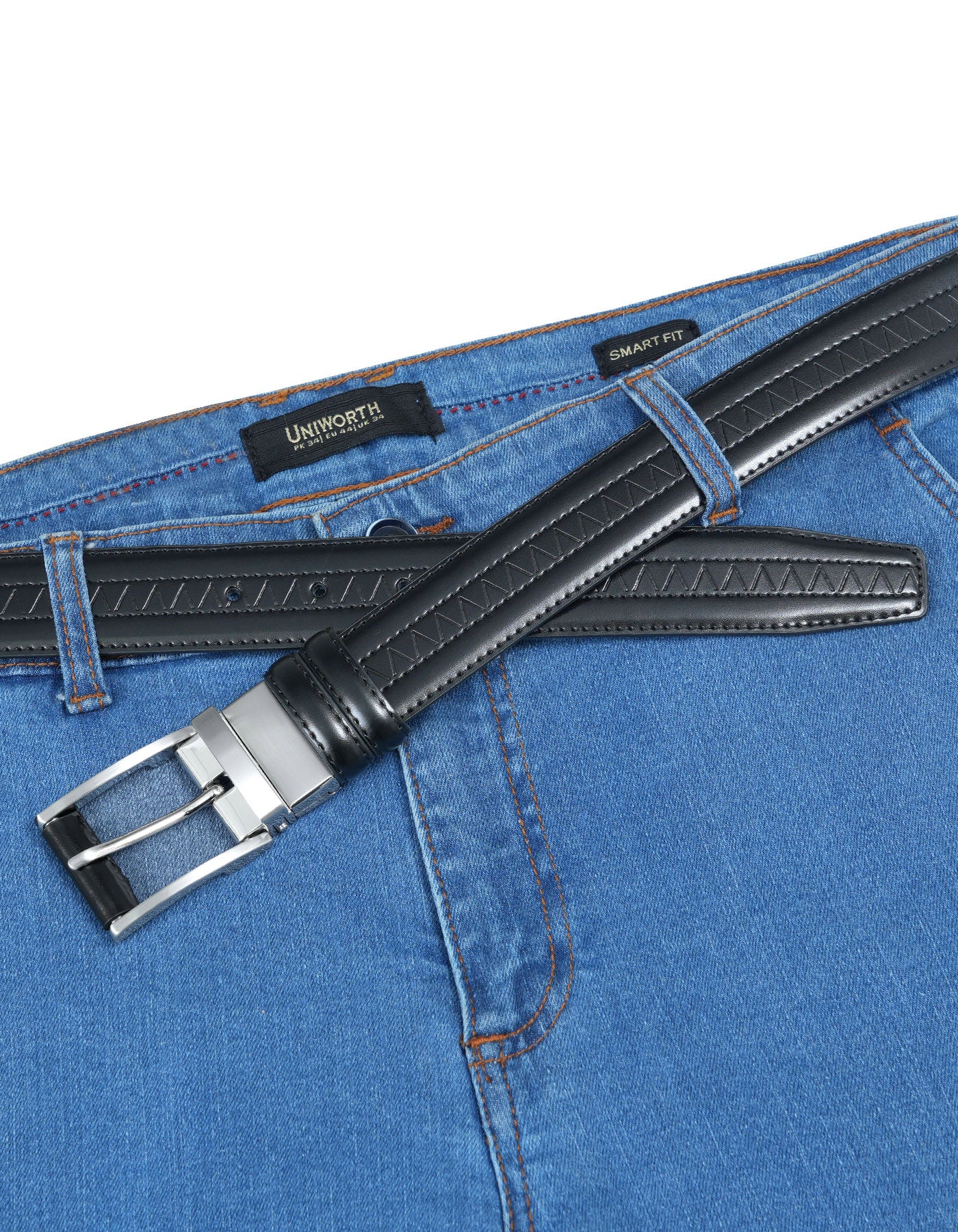 Black Texture Formal Belt