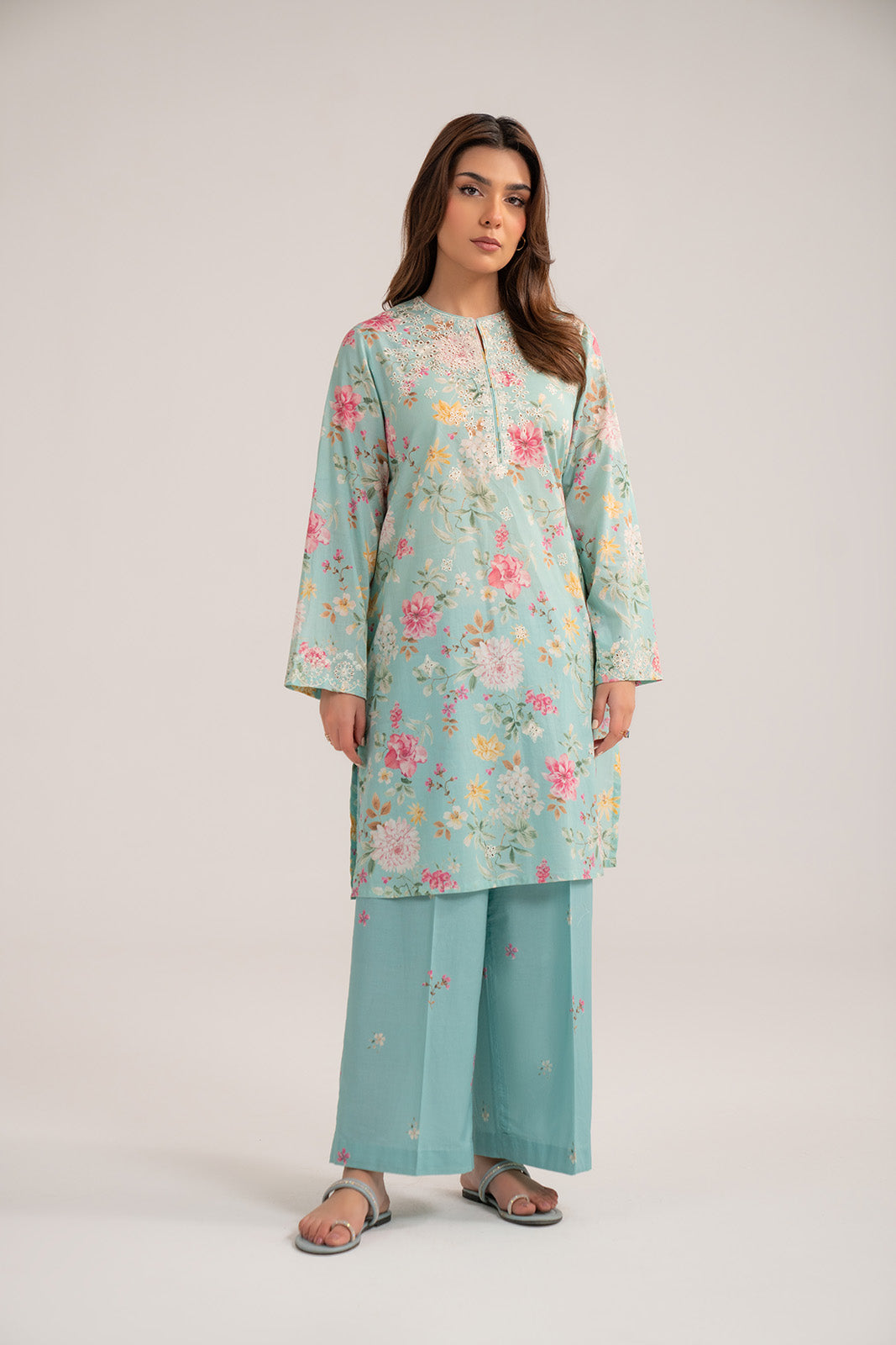Chinyere | Pret'26 l 2 Piece Printed Lawn Embroidered Suit (CP0422)