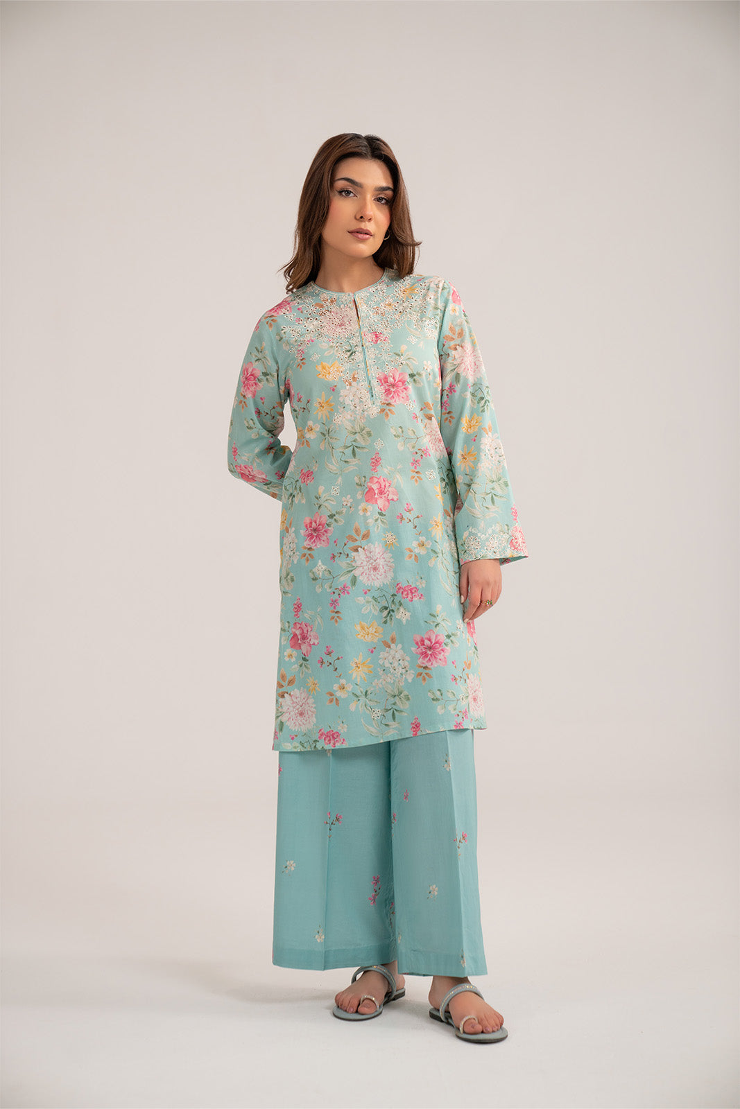 Chinyere | Pret'26 l 2 Piece Printed Lawn Embroidered Suit (CP0422)