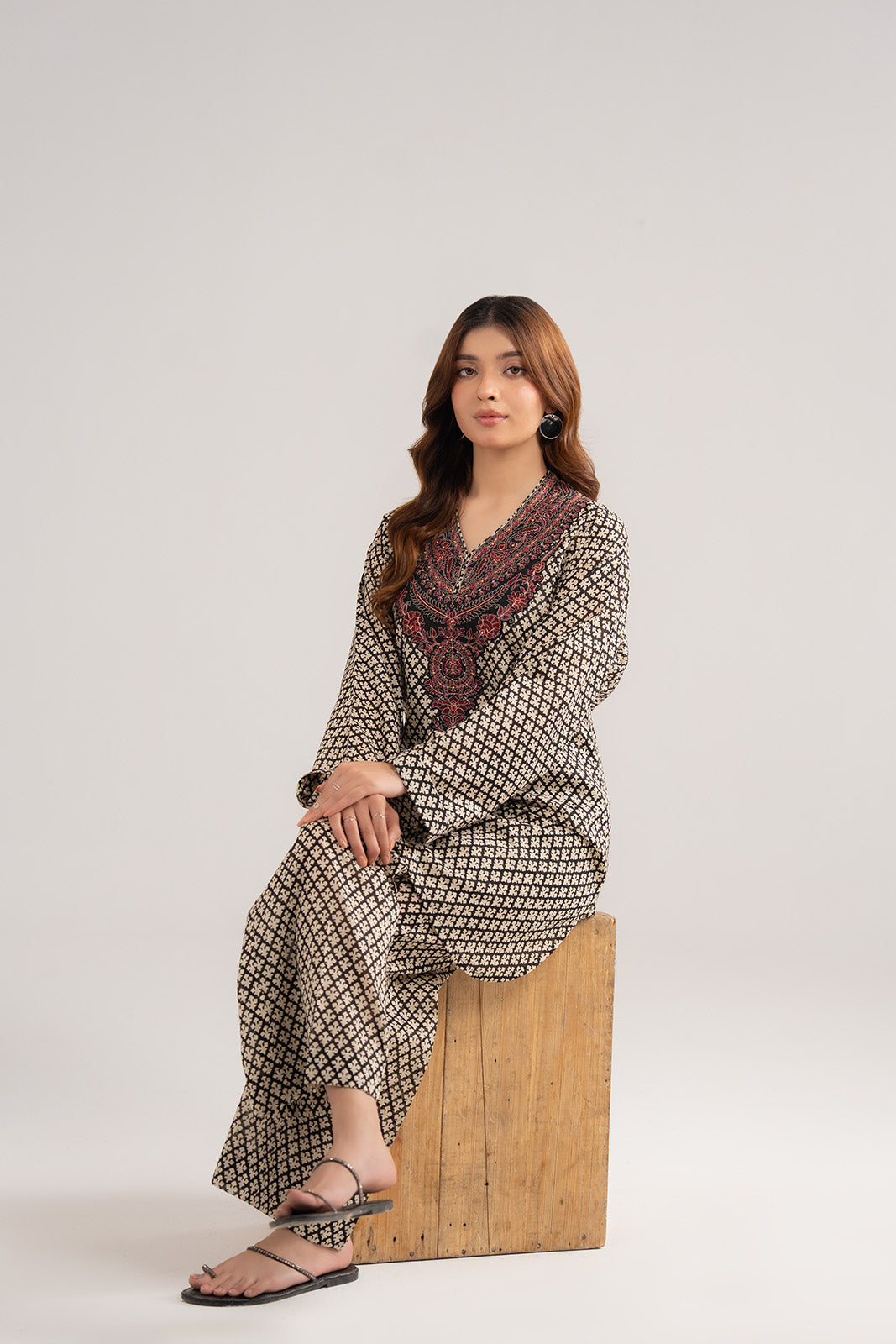 Chinyere | Pret'26 l 2 Piece Printed Lawn Embroidered Suit (CP0430)