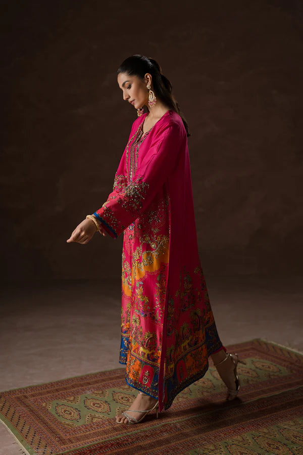 Ammara Khan | Symphony 24 | HOT PINK PARTY KAFTAN SET (D-02)